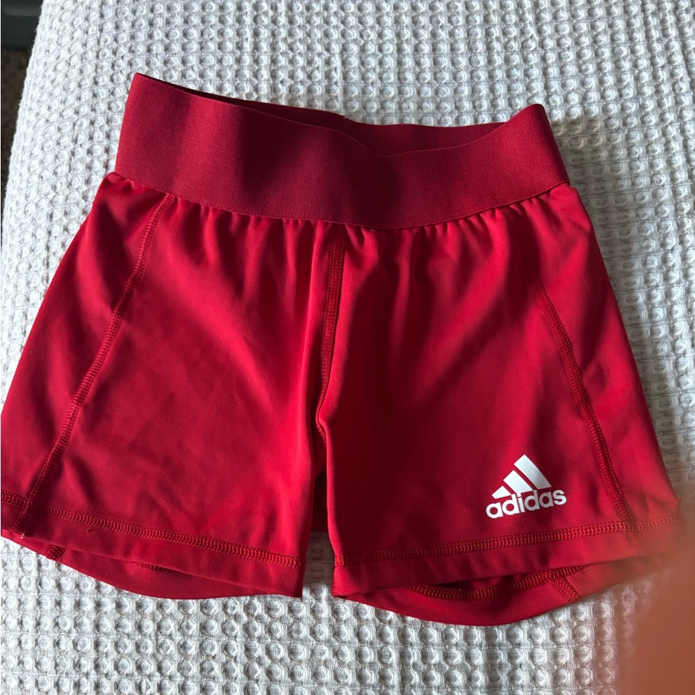 Adidas Women's Bold Red Athletic Shorts